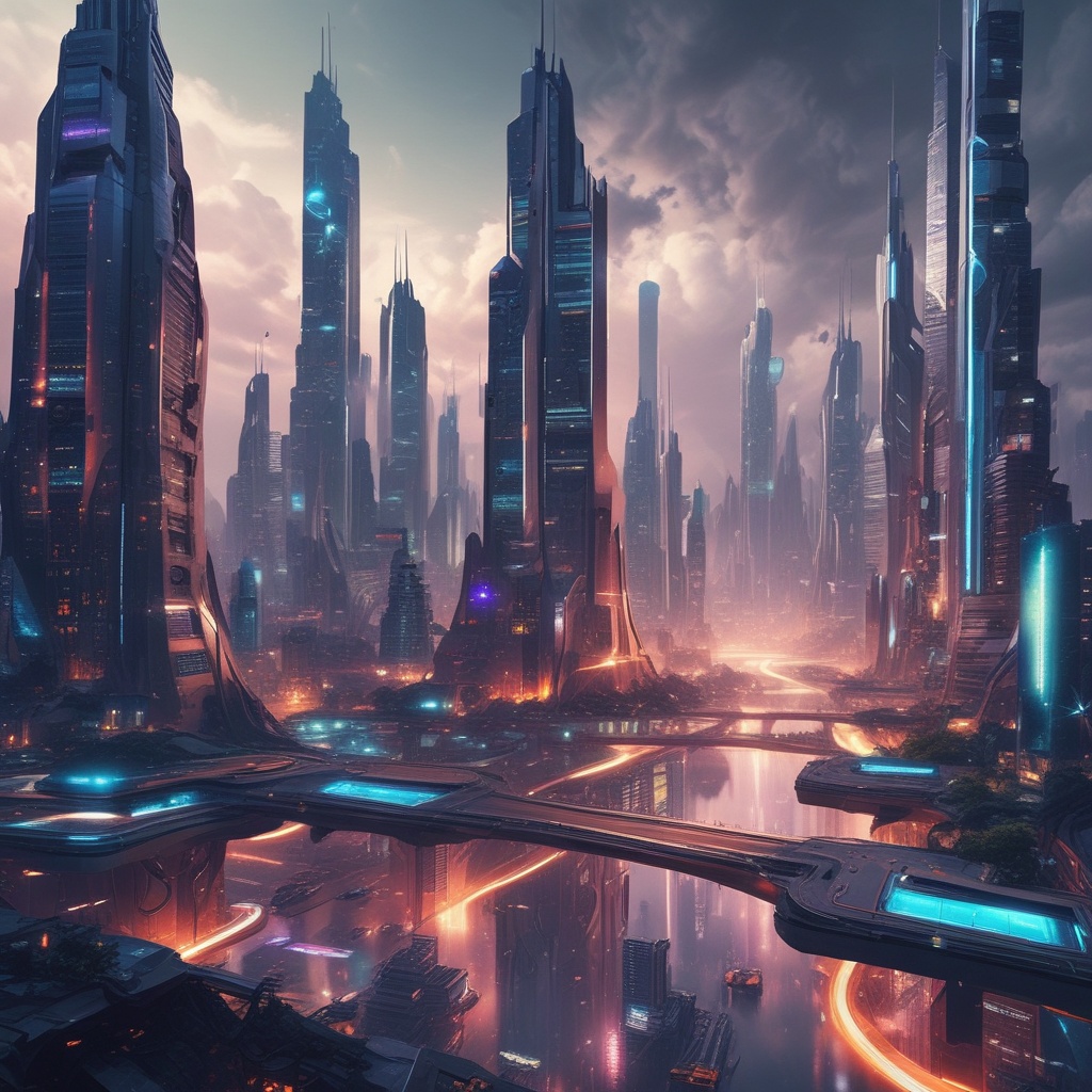 Futuristic cityscape